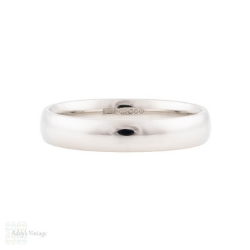 Palladium Men's Wedding Ring, 4.5 mm Wide Band Size V / 10.5.