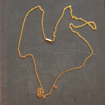 Antique 9ct Gold Trace Chain Necklace with Barrel Clasp. 51.5 cm / 20.25 inches (3.5g).