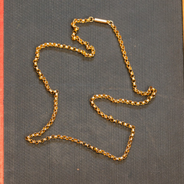 Victorian 9ct Gold Belcher Link Chain Necklace with Barrel Clasp. 46 cm / 18 inches (5.4g).