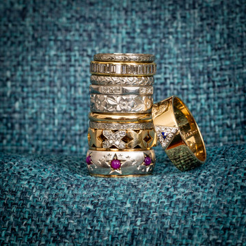 Classic Antique 14k Yellow Gold Wedding Ring, 1918 Inscription, Size N.5 / 7.