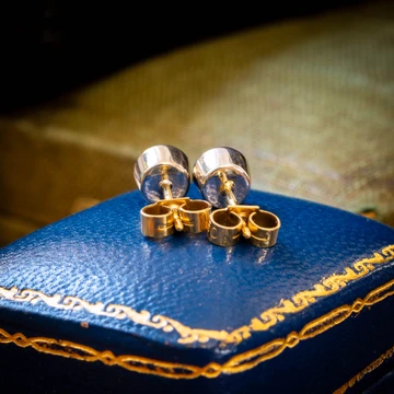 Vintage Diamond Stud Earrings, 0.75ctw in 18ct Two Tone Gold.