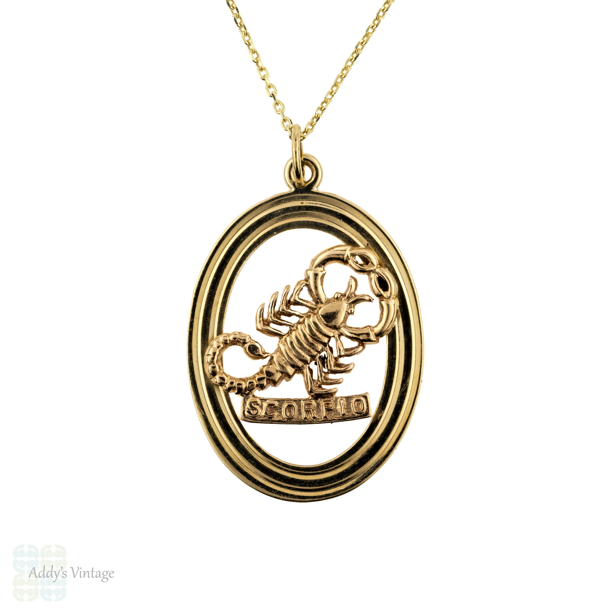Vintage Scoprio Pendant, Zodiac 1960s 