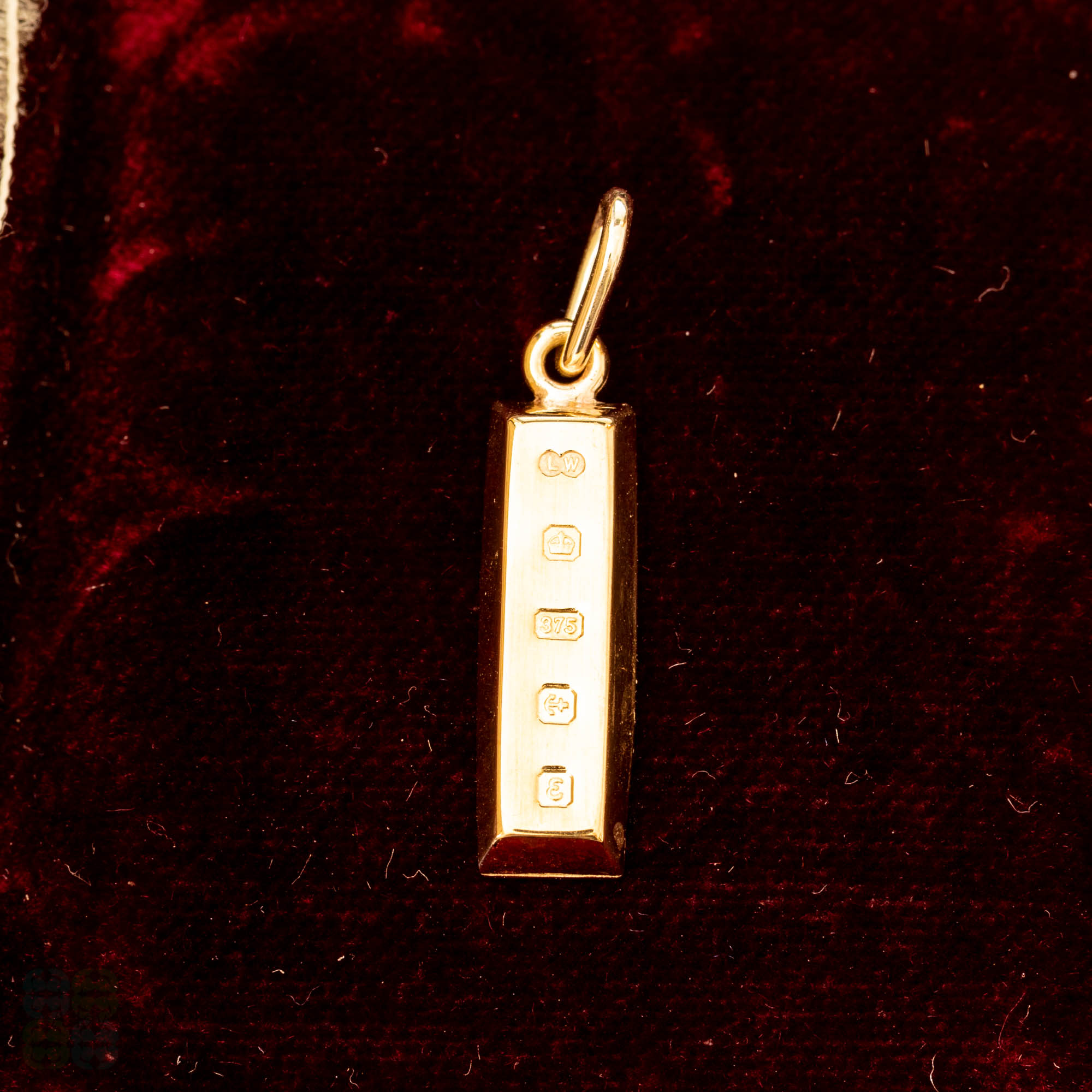 Miniature 9ct Yellow Gold Ingot Charm 