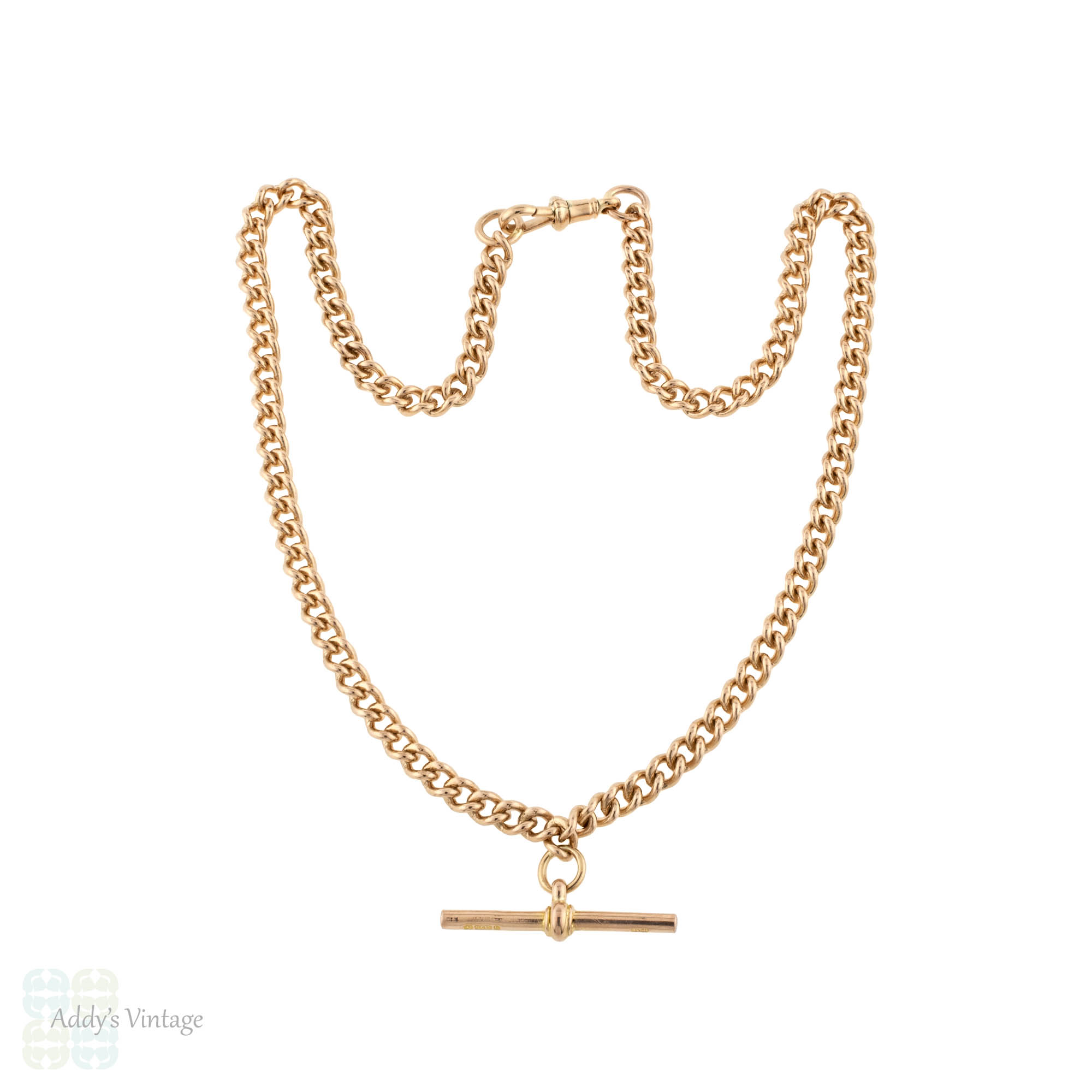 Antique 9ct 9k Rose Gold Chain, Heavy 