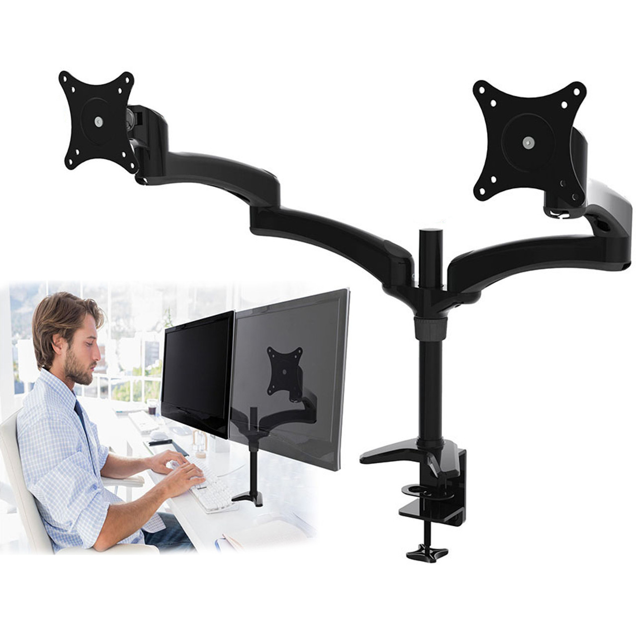 monitor desk mount extension