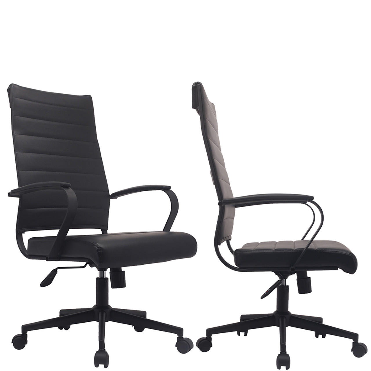 Modern White Office Chair with Padded Armrest