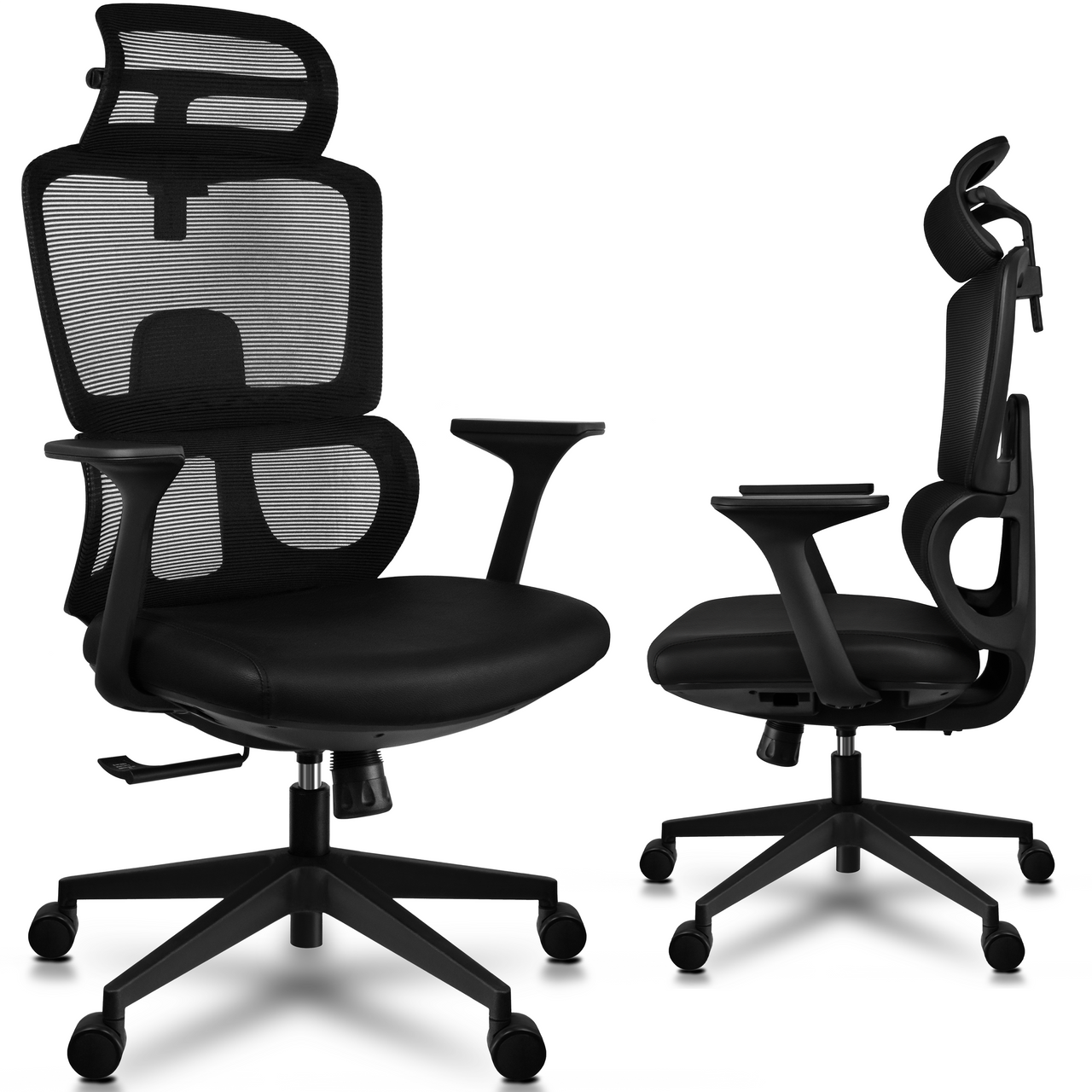 Ergonomic Office Chair with Lumbar Support, Adjustable Executive Desk