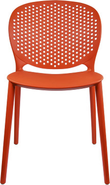 Modern Pool Patio Chair, Plastic Armless Dining Side Chair For Indoor or Outdoor Use