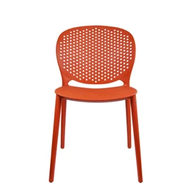 Modern Pool Patio Chair, Plastic Armless Dining Side Chair For Indoor or Outdoor Use