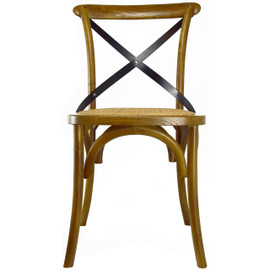 Solid Wood Cross Back Armless Dining Chairs