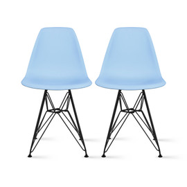 Set of 2, EIFFEL Black Wire Chair