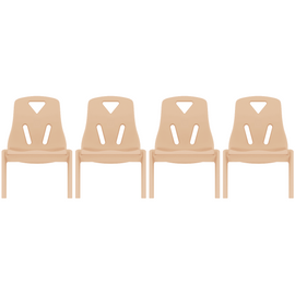 Set of 4 Modern Stackable Plastic Kids Chair 10" or 11.5" seat Height