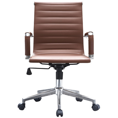 GM Seating Ribbed Mid Back Desk Chair - Lumbar Support, Modern Style E –