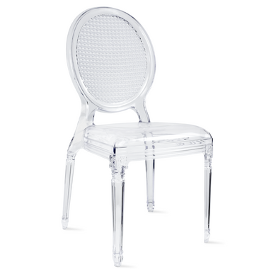 Clear Modern Transparent Plastic Armless Dining Chair