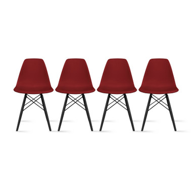 Set of 4, EIFFEL Black Wood Chair