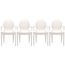 Set of 4 Ghost Armchairs Main White