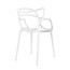 Set of 4, Master Style Plastic Dining Arm Chair For Indoor or Outdoor