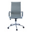 Set of 2 Office High Back With Wheels And Arms Tilt Ribbed Adjustable Height Chair