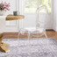 Set of 2, Modern Transparent Plastic Dining Armless Belle Chairs