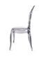 Set of 4, Transparent Armless Plastic Dining Chair