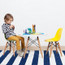 Set of 2 Kids Chairs Toddler Size Plastic Dining Room or Craft Chairs With Natural Wooden Legs