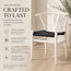 Set of 2 Modern Y Back Wooden Dining Elbow Chairs