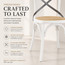 Set of 2, Solid Wood A Cross At Back Chairs
