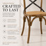 Set of 2, Solid Wood A Cross At Back Chairs