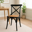 Set of 2, Solid Wood A Cross At Back Chairs