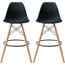 Set of 2, EIFFEL Natural Wood Bar Stool - 25" Seat Height