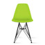 Plastic Armless Eiffel Black Wire Base Side Chair