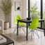 Plastic Armless Eiffel Black Wire Base Side Chair