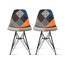 Set of 2, EIFFEL Black Wire Patchwork Side Chairs