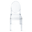 Modern Plastic Transparent Victorian Style Side Armless Chair