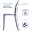Set of 2, Plastic Transparent Victorian Style Side Armless Chair