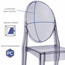 Set of 4, Victorian Style Transparent Armless Side Chair