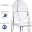 Set of 6, Victorian Style Transparent Armless Side Chair