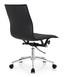 Set of 2 Adjustable Height Mid-Back Armless Office Ribbed Chair