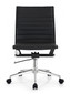 Set of 2 Adjustable Height Mid-Back Armless Office Ribbed Chair