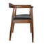 Solid Wood Farmhouse Dining Chairs with PU Leather Cushion Seat - Kennedy Presidential Modern Accent Armchair for Kitchen Dining Room or Office