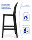 Set of 2, Victoria Style Bar Stools Counter Stools- 30" Seat Height