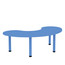 22.75" Adjustable Height, Half-Moon Shape Activity Plastic Table