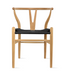 Wishbone Solid Wood Elbow Chair with Open Y Back, Farmhouse Dining Office Chair with Woven Papercord Seat