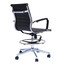 Office Chair Ribbed Mid Back With Wheels And Arms with Chrome Foot Rest