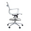 Office Chair Ribbed Mid Back With Wheels And Arms with Chrome Foot Rest