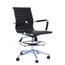 Office Chair Ribbed Mid Back With Wheels And Arms with Chrome Foot Rest