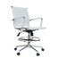 Office Chair Ribbed Mid Back With Wheels And Arms with Chrome Foot Rest