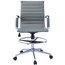 Office Chair Ribbed Mid Back With Wheels And Arms with Chrome Foot Rest