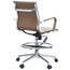 Office Chair Ribbed Mid Back With Wheels And Arms with Chrome Foot Rest