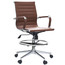 Office Chair Ribbed Mid Back With Wheels And Arms with Chrome Foot Rest